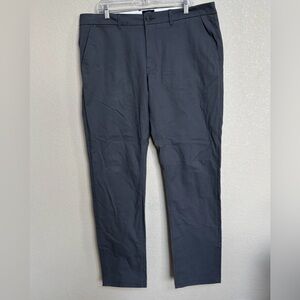 Ben Sherman The Original Gray Stretch Slim Fit Chino Pants Mens 38W Flat Front